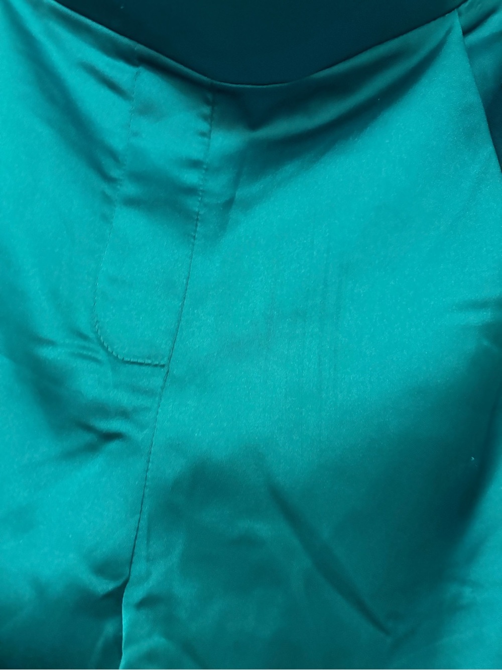Rachel Zoe Teal- emerald Satin A-Line pants - Picture 4 of 7